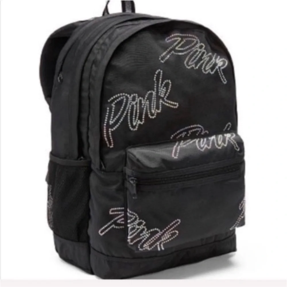 VS PINK Campus Backpack - Black Rhinestone